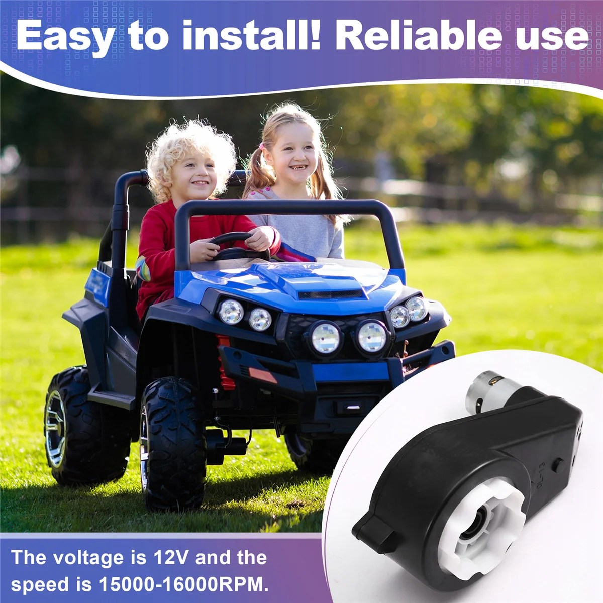 BAAU RS550 Electric Motor 12V 15000-16000RPM Car DC Motor for Kids Electric Off-Road Vehicle Car Toy