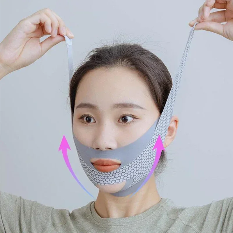 Overnight Face-Lift Sleep Mask - V-Shape Contouring Band for Double Chin Reduction & Facial Slimming, Hypoallergenic Nighttime