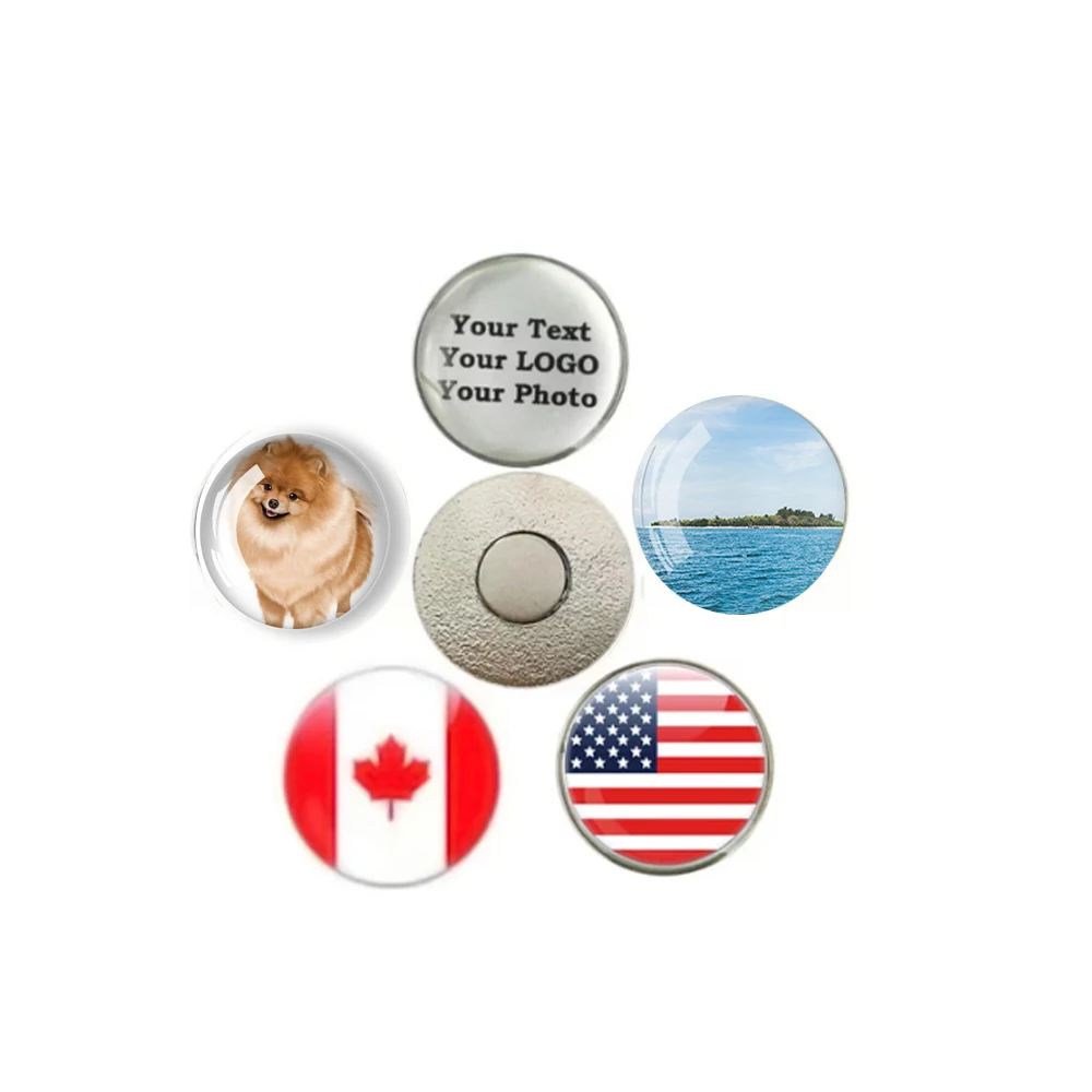 25pcs Personalized Golf Ball Marker Design Picture Golf Markers for Golfer