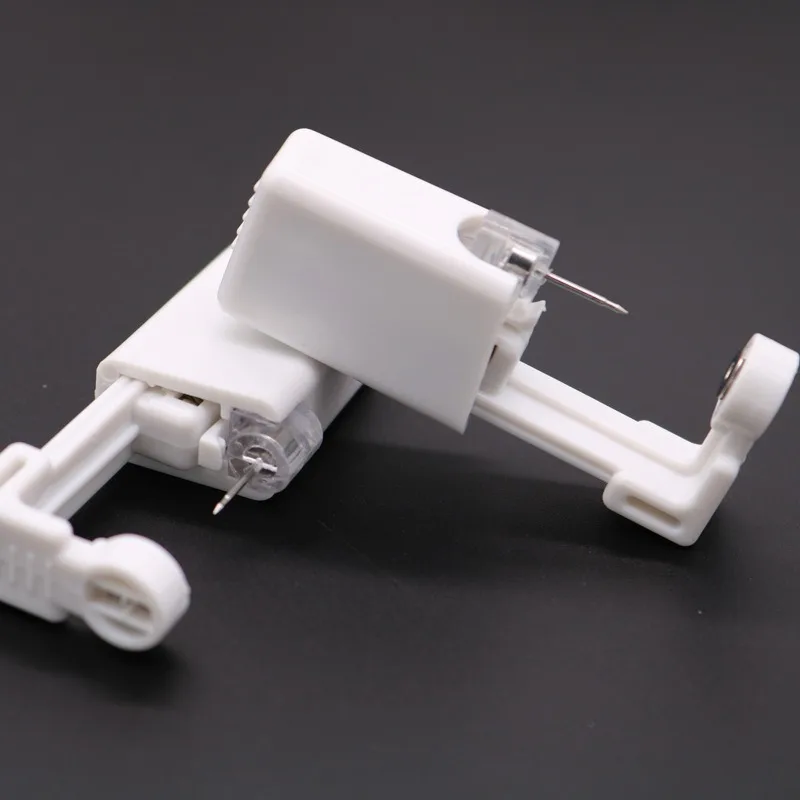 10 Sets Disposable Sterile Ear Piercing Self Nose Piercing Gun Kit Safe Comfortable No Pain Piercer Tool Machine Kit Jewelry