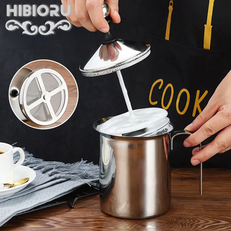 StainlessSteelCoffeeLatteMixerManualMilkFrotherJugChocolate