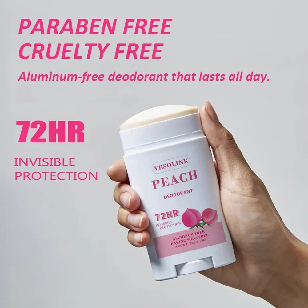 75g Body Deodorant Stick Vanilla Coconut Armpits Odor Remove Cream Portable Fragrance Balm for Adult