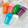 400ml Portable Protein Powder Shaker Bottle Leak Proof Water Bottle for Gym Fitness Training Sport Shaker Mixing Cup with Scale 3
