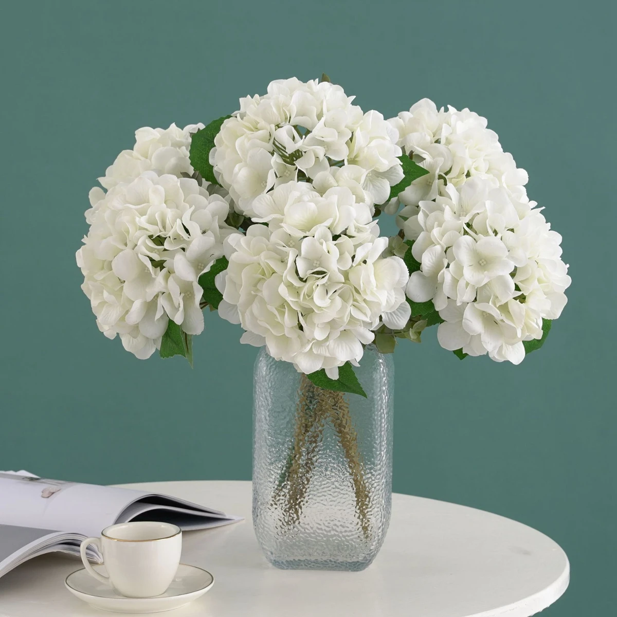 Artificial Flowers Fake Silk Hydrangea Bridal Clearance Wedding Decoration Home Room Table Accessories Garden Party Festival DIY 2