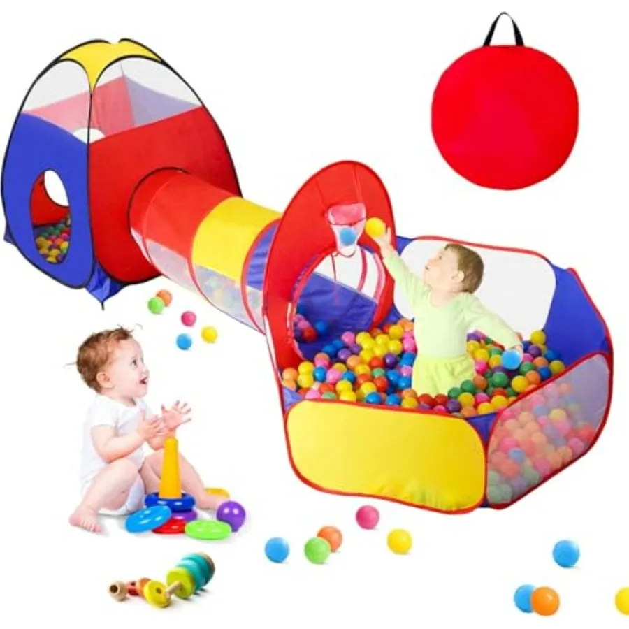 for Toddler with Baby Ball Pit and Tunnel, Indoor Outdoor Playhouse with Climbing Tunnel Toy for Toddlers, Boys and Girls Best