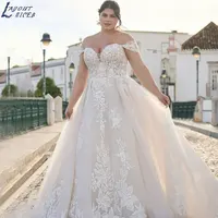 LAYOUT NICEB Off Shoulder Appliques Sweetheart Bride Dress Short Sleeves Backless Wedding Gowns Custom Made robes de mariée 2024 1