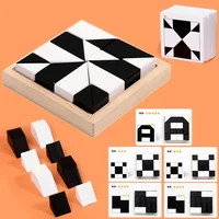 Montessori Geometric Shape Puzzles Building Blocks Wooden 3D Jigsaw Puzzle Kids Educational Logical Thinking Training Game Gifts 1
