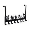 1PC Basketball Over-The-Door Hook Hanger with 8 Hooks - Dual-Mounted Coat Rack Organizer for Living Room/Home Decoration 1