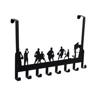 1PC Basketball Over-The-Door Hook Hanger with 8 Hooks - Dual-Mounted Coat Rack Organizer for Living Room/Home Decoration 1