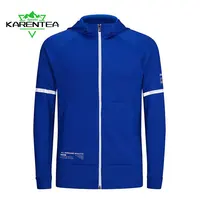 Karentea veste de course hommes à capuche sport Jogging vêtements de sport réfléchissants en plein air unisexe femmes salle de sport respirant manteau bleu violet marine 1