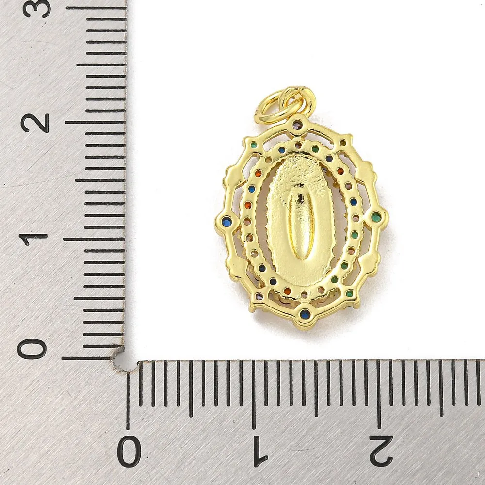 PandaHall 10 Stück 18K Vergoldete Jungfrau Maria Anhänger Katholische Rosenkranz-Anhänger für DIY Damen Halsketten Schmuckherstellung Zubehör – Detail 32