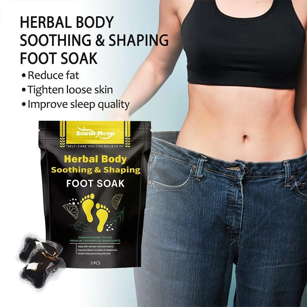 Fat Burning Foot Bath Salt Soak Fast Slimming Ginger Relax Health Salt Stress Weight 5pcs Body Detox Care Soak Foot Health