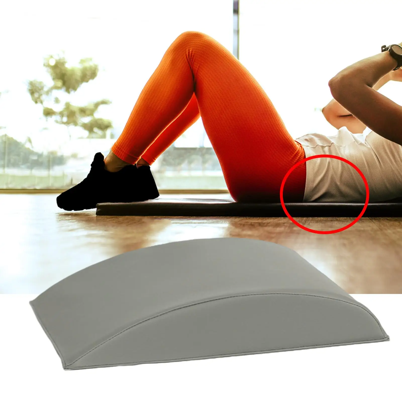 Ab Exercise Mat Gym Exercise Support PU Leather Stretching Mat Comfortable Thick