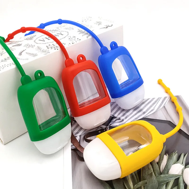 Portable Mini Empty Bottle Traveling Refillable Bottle Silicone Protective Cover Hand Sanitizer Sub refillable bottles 1Pc 30ml