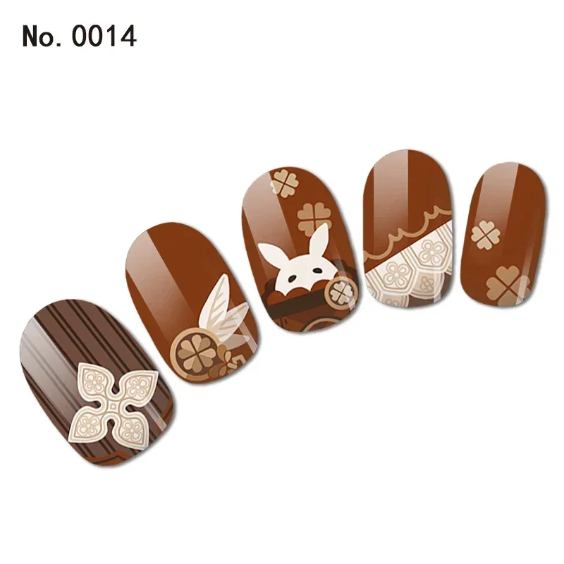 Genshin Impact Merch Zhongli Hutao Xiao Yae Miko Beelzebul Ayato Nail Stickers Merchant Uv Led Light Nail Decal Accessories 2