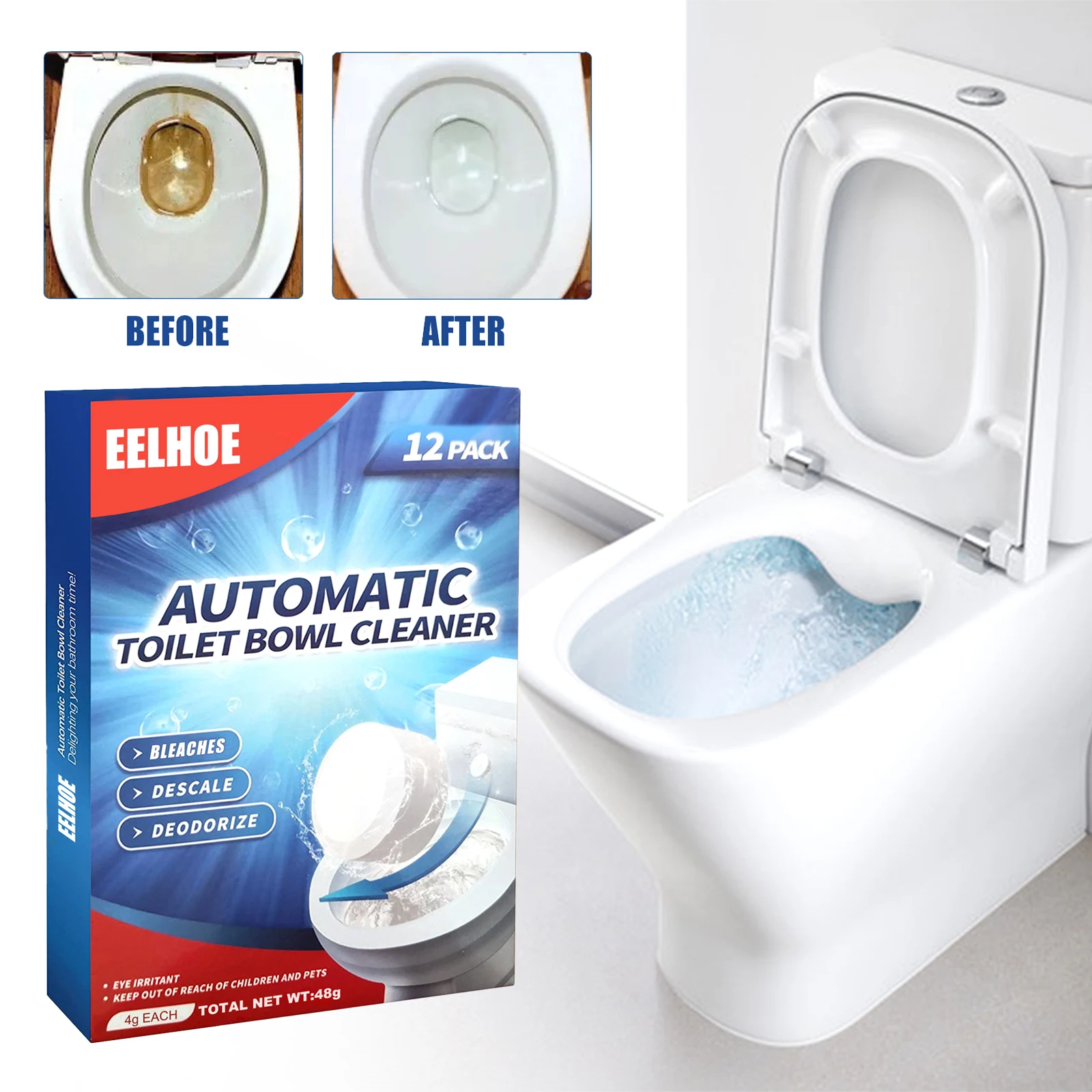 Toilet Bowl Cleaner Urine Stain Sewer Deodorant Fast Yellow Dirt Odor Removal Air Freshener Toilet Cleaning Effervescent Tablet