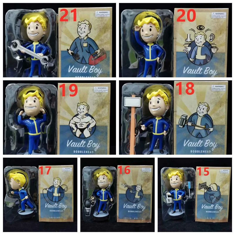 Cartoon Animation Fallout 4 Vault Boy Fallout 3 Generation 7 Shaking Head Boxed Doll Doll Figure Ornament Regalo Di Compleanno