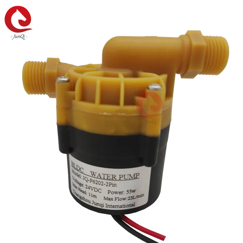 

Junqi 24V 55W 22L/Min Mini Water Pump Brushless Booster Pump 1.5A 11m For Chiller Machine And LED Light Pump