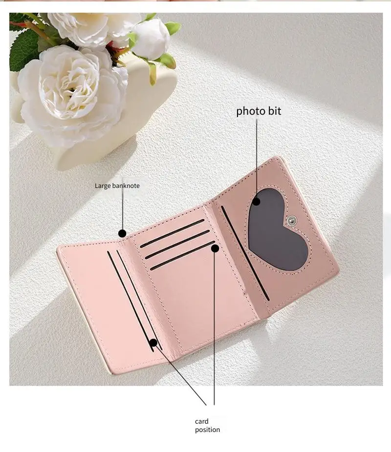 Pastel Cat Print Trifold Wallet