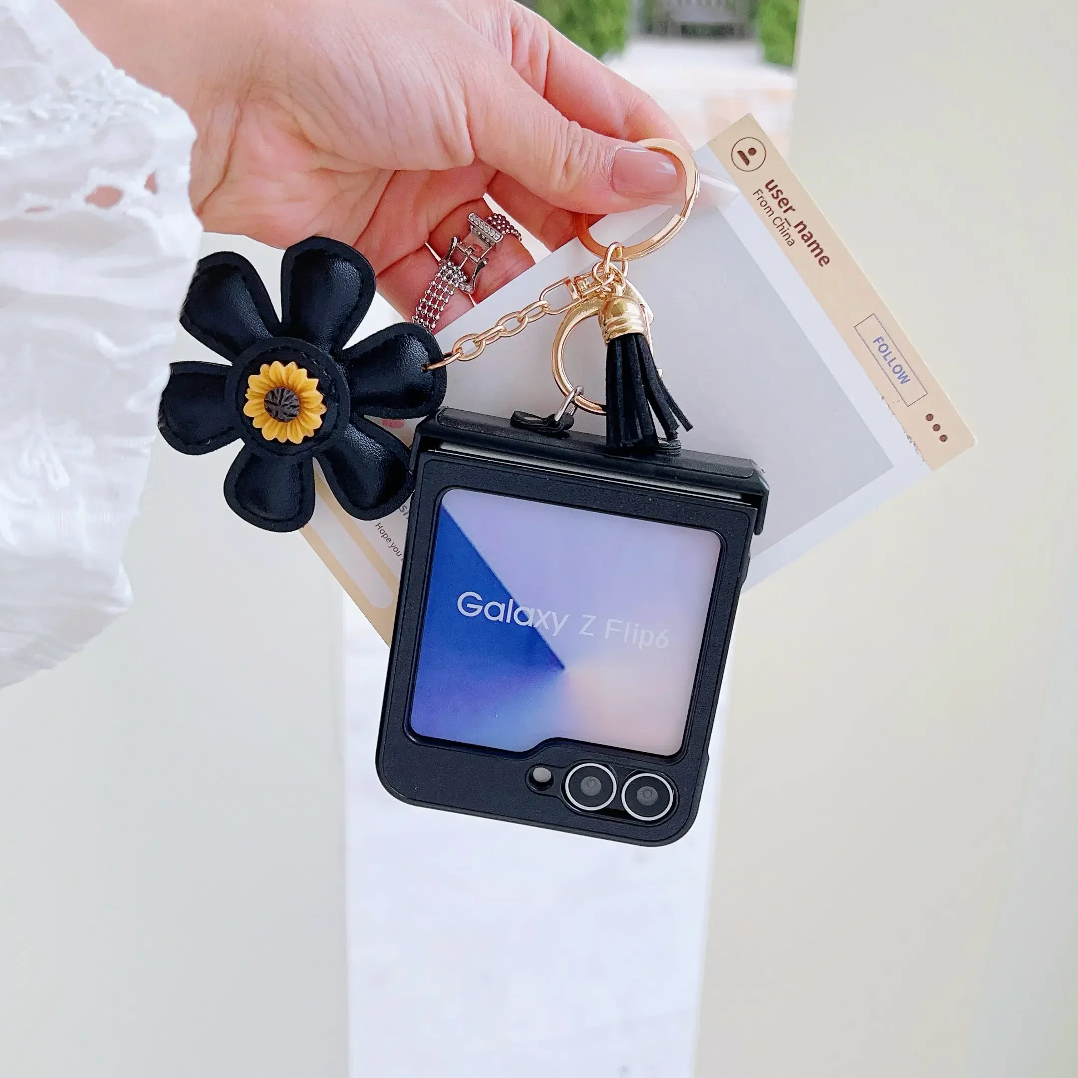 Floral PU Leather Shockproof Phone Case with Hinge Protection
