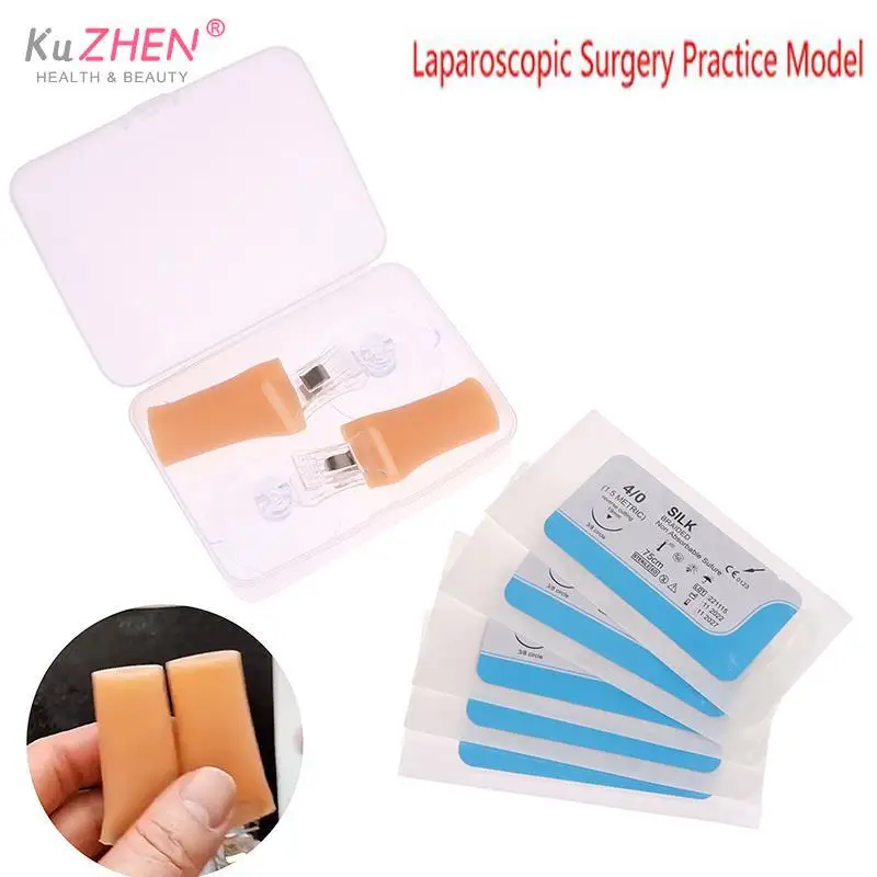 

1Set Laparoscopic Surgery Simulation Intestinal Anastomosis Training Modules Intestine Bowel Suture Practice Model + Suture