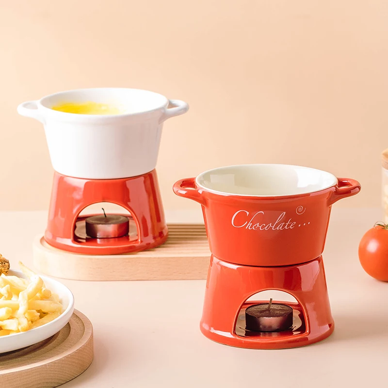 Ceramic Butter Warmer Set for Seafood, with tealight candle, mini fondue,  set of 2 - AliExpress