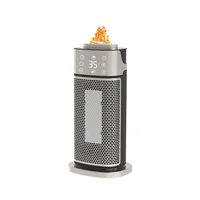 New cross-border desktop heater 3D flame humidification heater Vertical shaking remote control quick household electric heater 1
