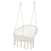 Hammock Chair Swing Indoor Outdoor Patio Balcony Handmade Cotton Rope Hanging  Swing Chair 5