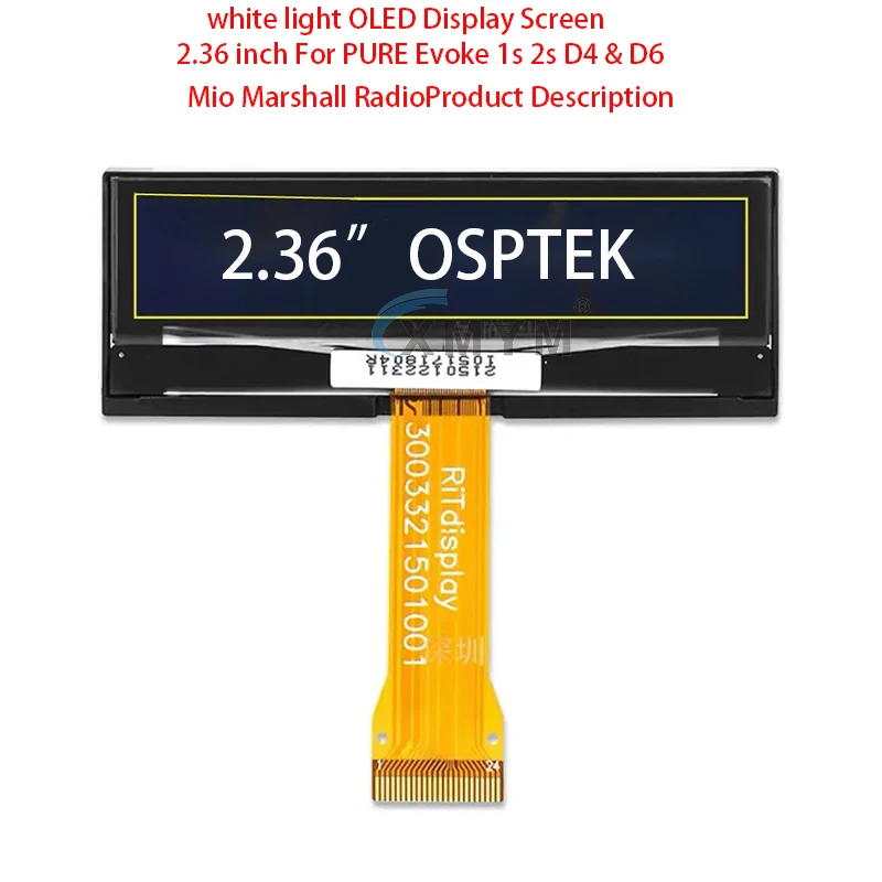Yellow light/White light  OLED Display Screen 2.36 inch For PURE Evoke 1s 2s D4 & D6 Mio Marshall Radio