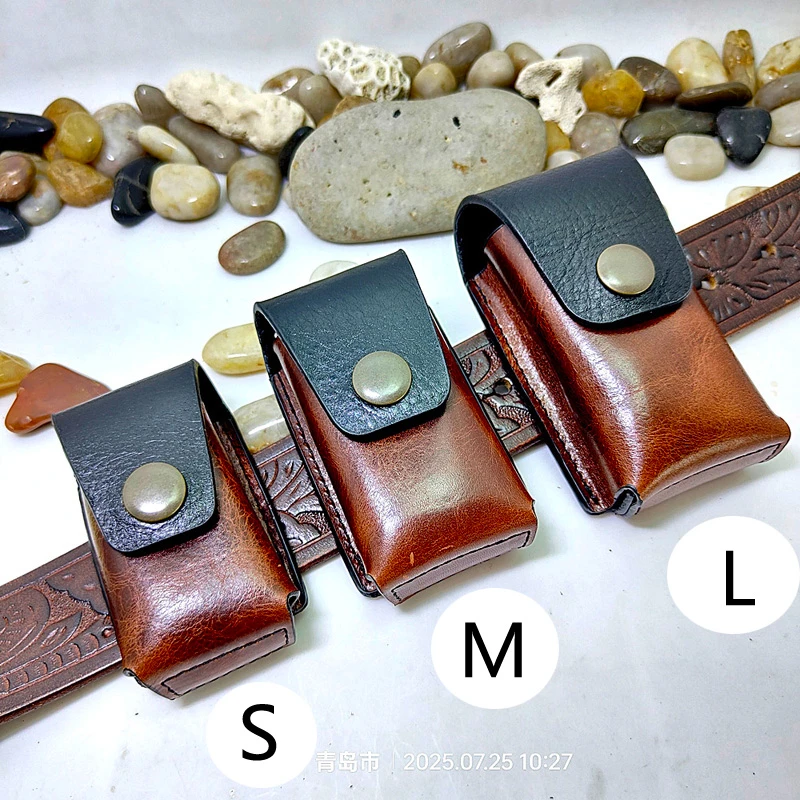 Belt Car Key Case Genuine Leather Key Bag Mini Waist Pack Holder Thin Belt Bag Keys Organizer Men Women FD-QC