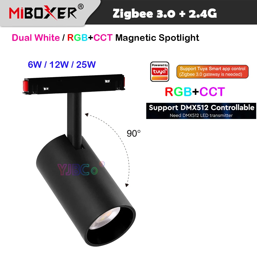 MiBoxer/Mi-Light 48V Magnetische Stromschienenbeleuchtung  Gitter Licht  RGB+CCT 12W Zigbee 3.0 