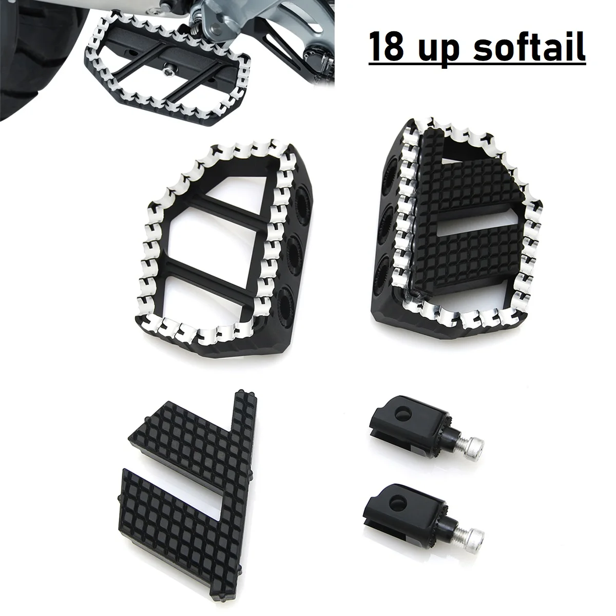 industrial Rugged MXstyled mini foot boards for harley Softail