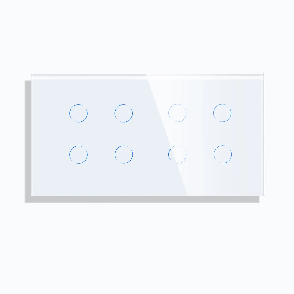 Bingoelec 8 Gang EU UK Standard Touch WiFi Switch Crystal Class Panel Home Improvement | Обустройство дома
