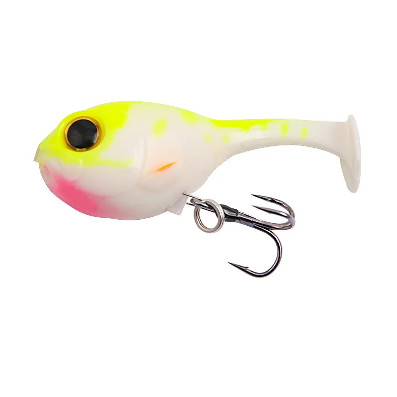 1 Stück 6 cm 9,5 g hochwertiger weicher Köder aus Silikon mit Haken, Ballonfisch Deraball für alle Fische, Qualitäts-Haken, Pesca – Detail 10