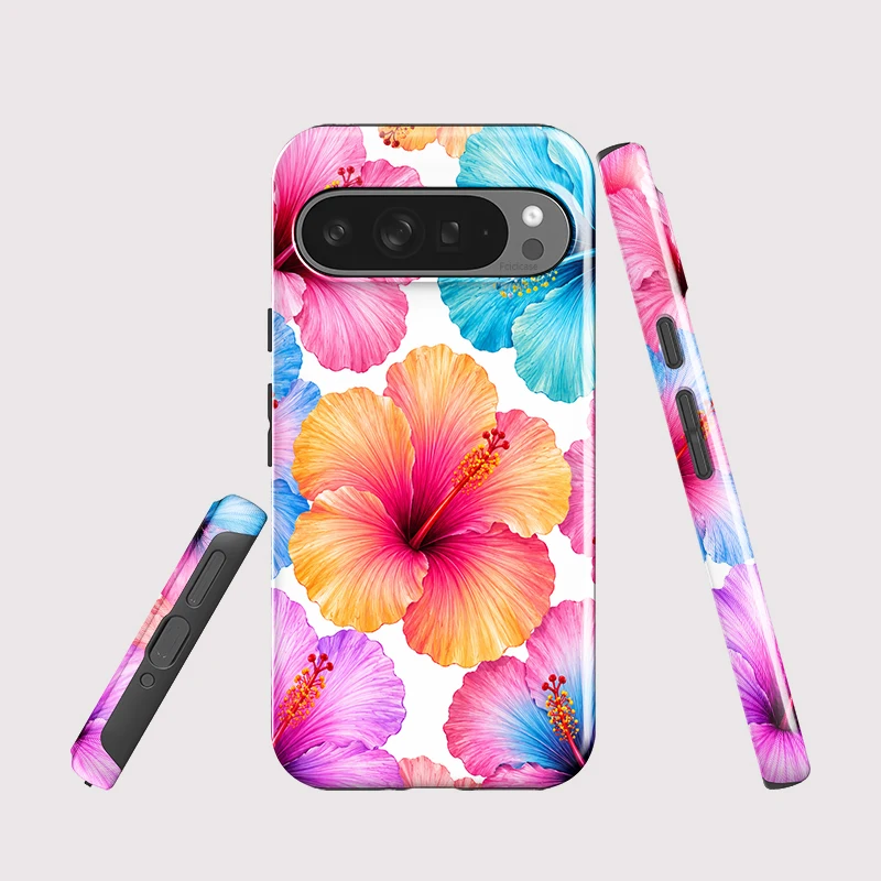 Shockproof Matte Phone Case with Floral Pattern