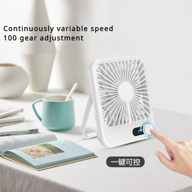 2024 New Desktop Fan USB Portable Ultra-thin Wind Power Charging Small Fan for Summer Cooling Portable Equipment