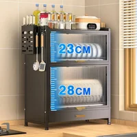 Sorty™ Dustproof Dish Drying Rack with Cabinet – Space Saving Kitchen Organizer