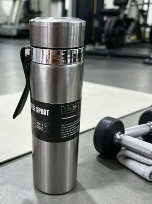Htmck Double-Walled Stainless Steel Thermal Water Bottle Insulated - Image 2