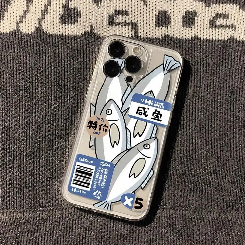 Salted Fish Clear Phone Case - Discounted Protective Cover