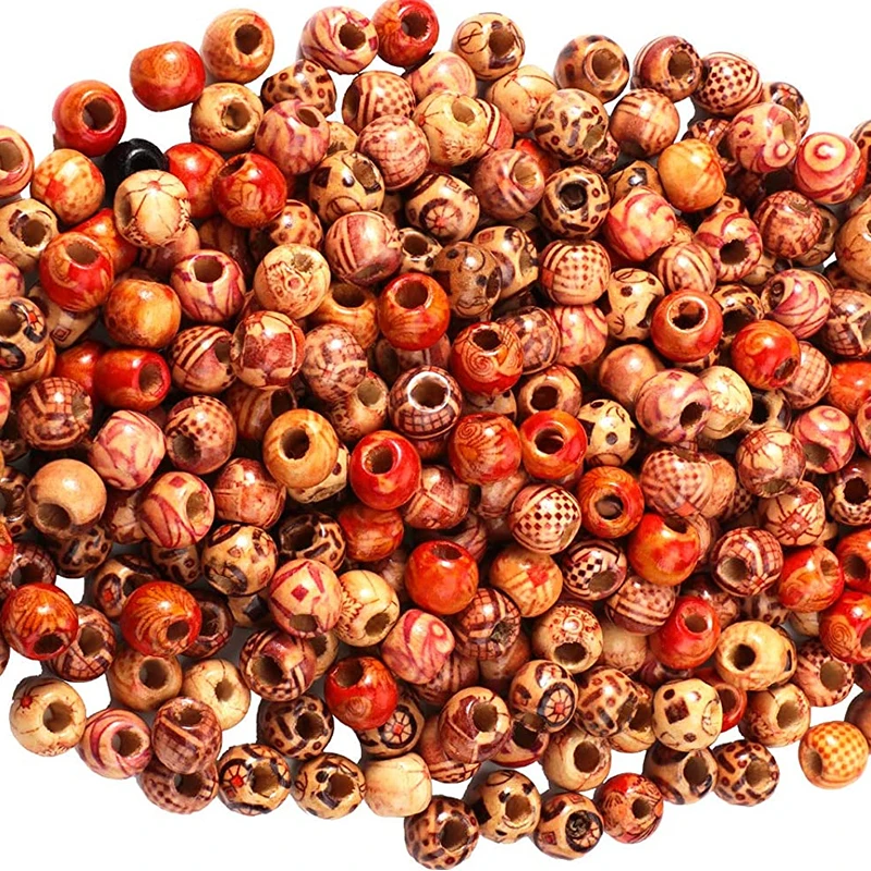 500 Red 6mm(1/4) Round Wood Beads~Wooden beads