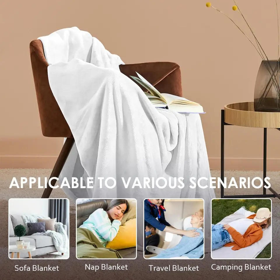 Coperta A Fiori, Morbida E Accogliente Coperta Con Delicato Motivo A Margherita Perfetta Per Aggiungere Comfort E Fascino Allarredamento Della Tua Came P18272447