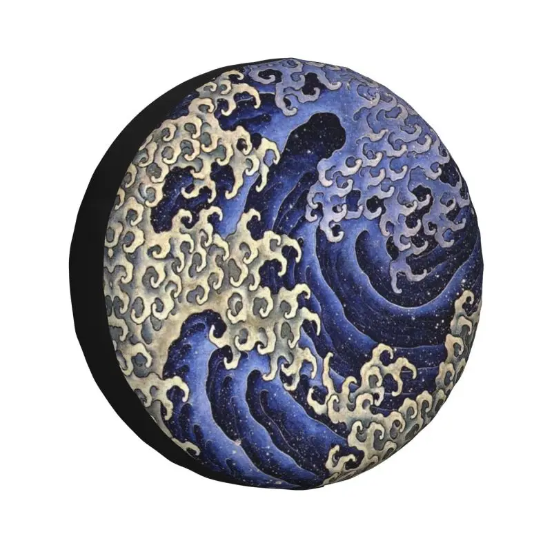 

Vintage Katshushika Hokusai Masculine Wave Spare Tire Cover for Jeep Wrangler 4WD 4x4 RV Car Wheel Protectors Car