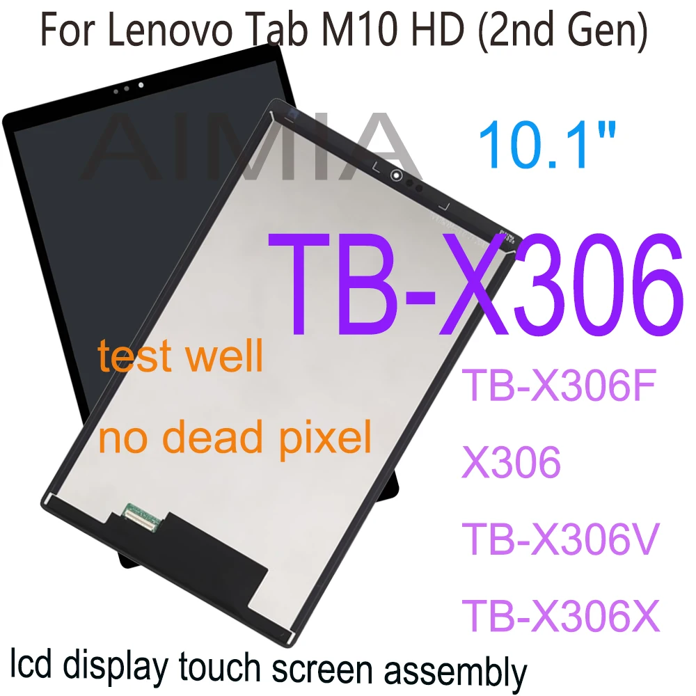 Testato Al 10.1 "Per Il Lenovo Tab M10 Hd 2Nd Gen Tb-X306F Tb-X306X Tb-X306V Tb-X306 Tb X306 Display Lcd Touch Screen Digitizer Assembl