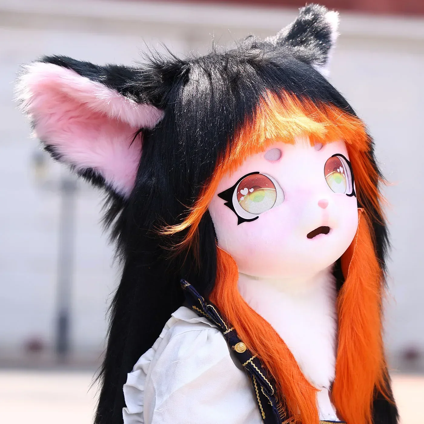 Kig Fursuit Kigurumi Headset Furry Cosplay Costume Animal Ear Rabbit Furry Mask Head Base Paw Comiket Cosplay perform Costume