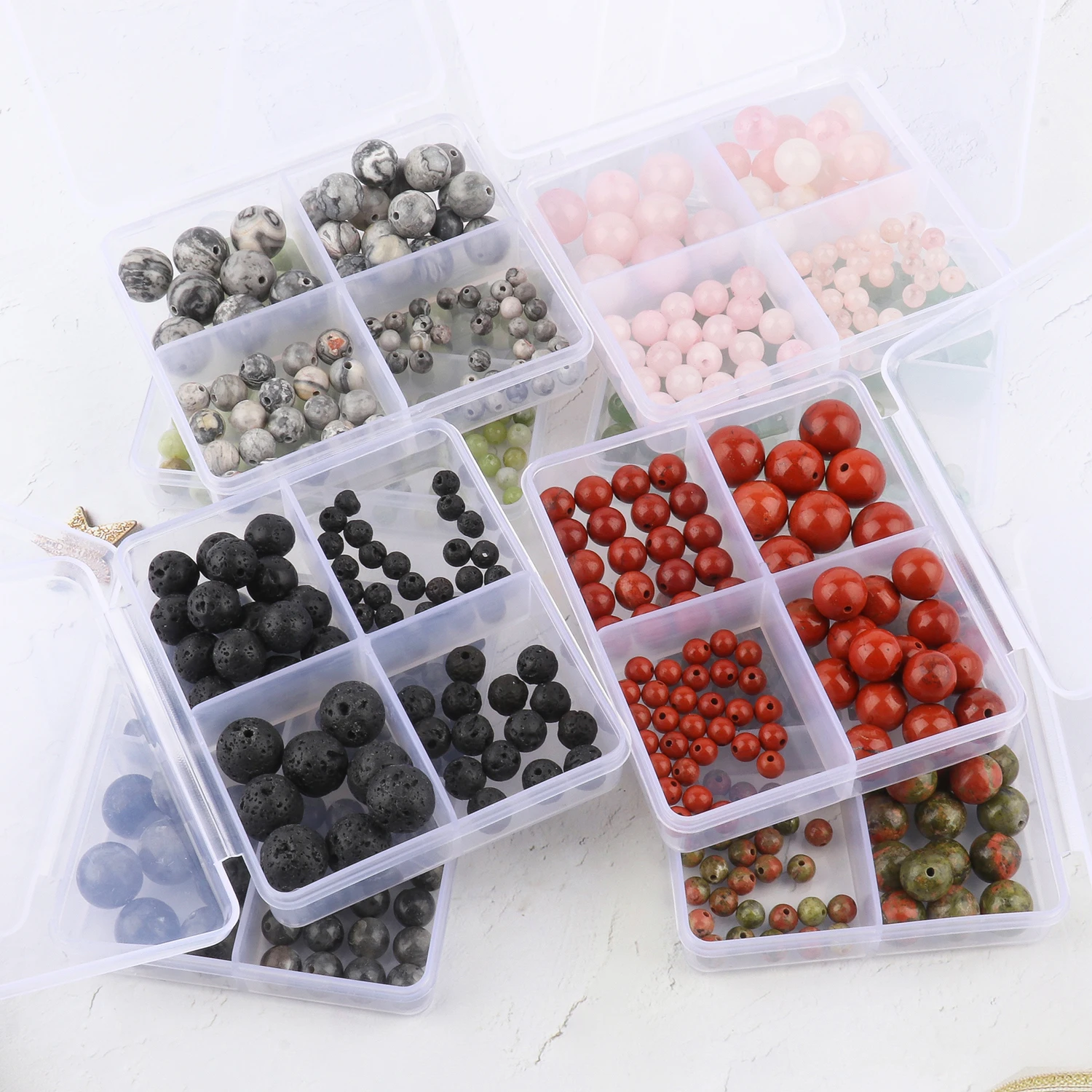 45 Types Boxed Beads Kits Polymer Clay Acrylic Letter Seed Beads Jewelry Making Kit Set Elastic Cord for Girls Kids DIY Bracelet