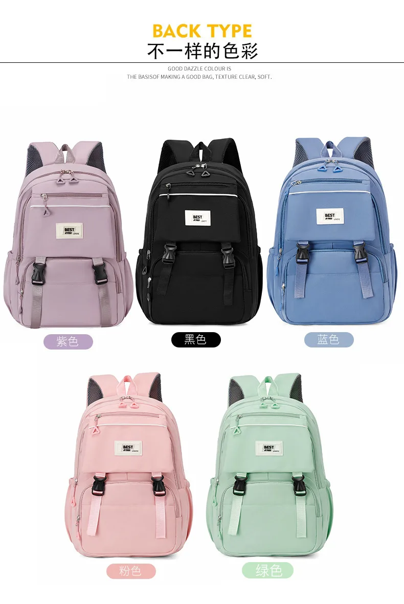 2026 Neuester modischer, verdickter Rucksack für Mittelschulmädchen, große Kapazität, einfacher und vielseitiger, hochwertiger Rucksack im Angebot – Detail 14