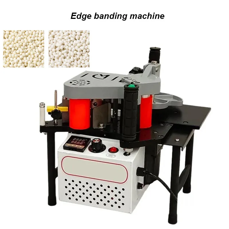 Edge Banding Machine 220V Double Side Gluing Portable PVC Woodworking Banding Machine