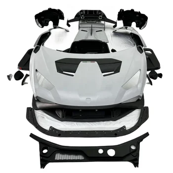 STO Style dry Carbon Fiber Body kit For Lamborghini Huracan LP610 LP580 EVO hood Car Bumper Spoiler Side skirt mirror Door panel
