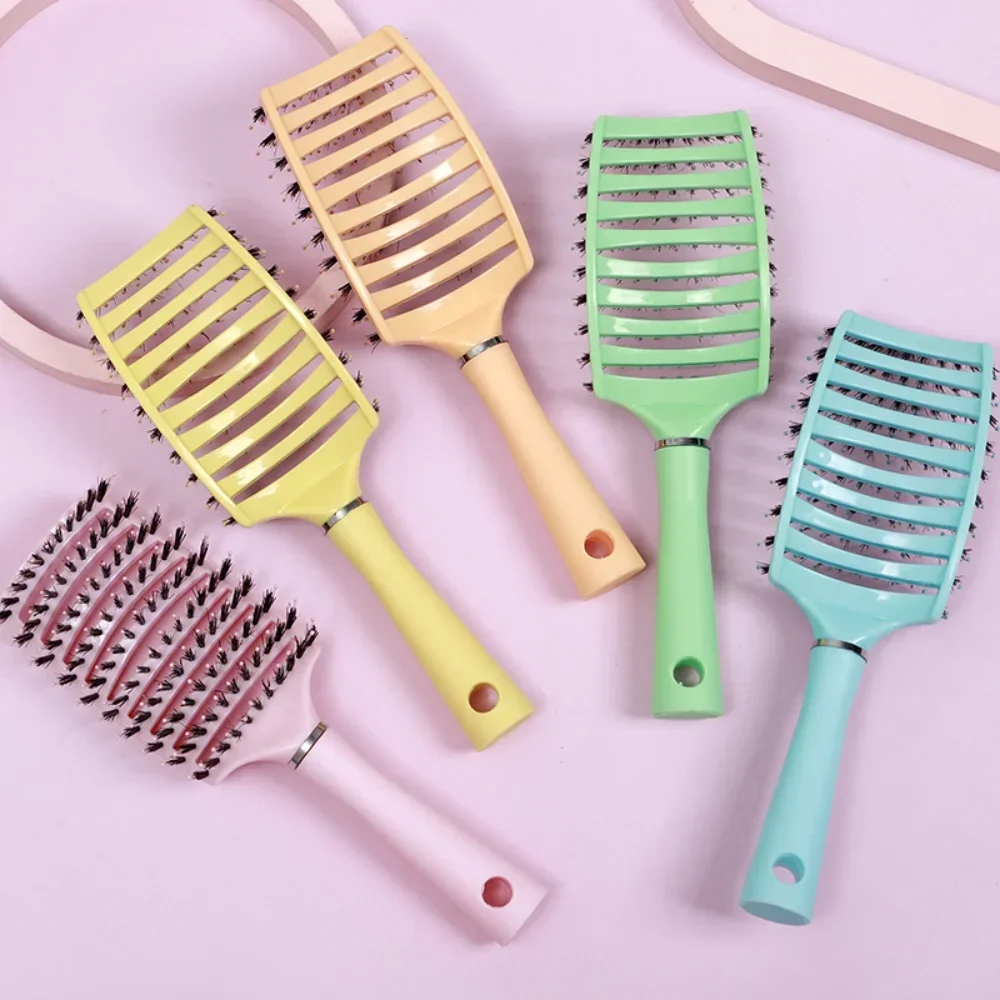 Hair Brush Comb Detangler Anti Klit Bristle Nylon Scalp Massage Tangle Teaser Women