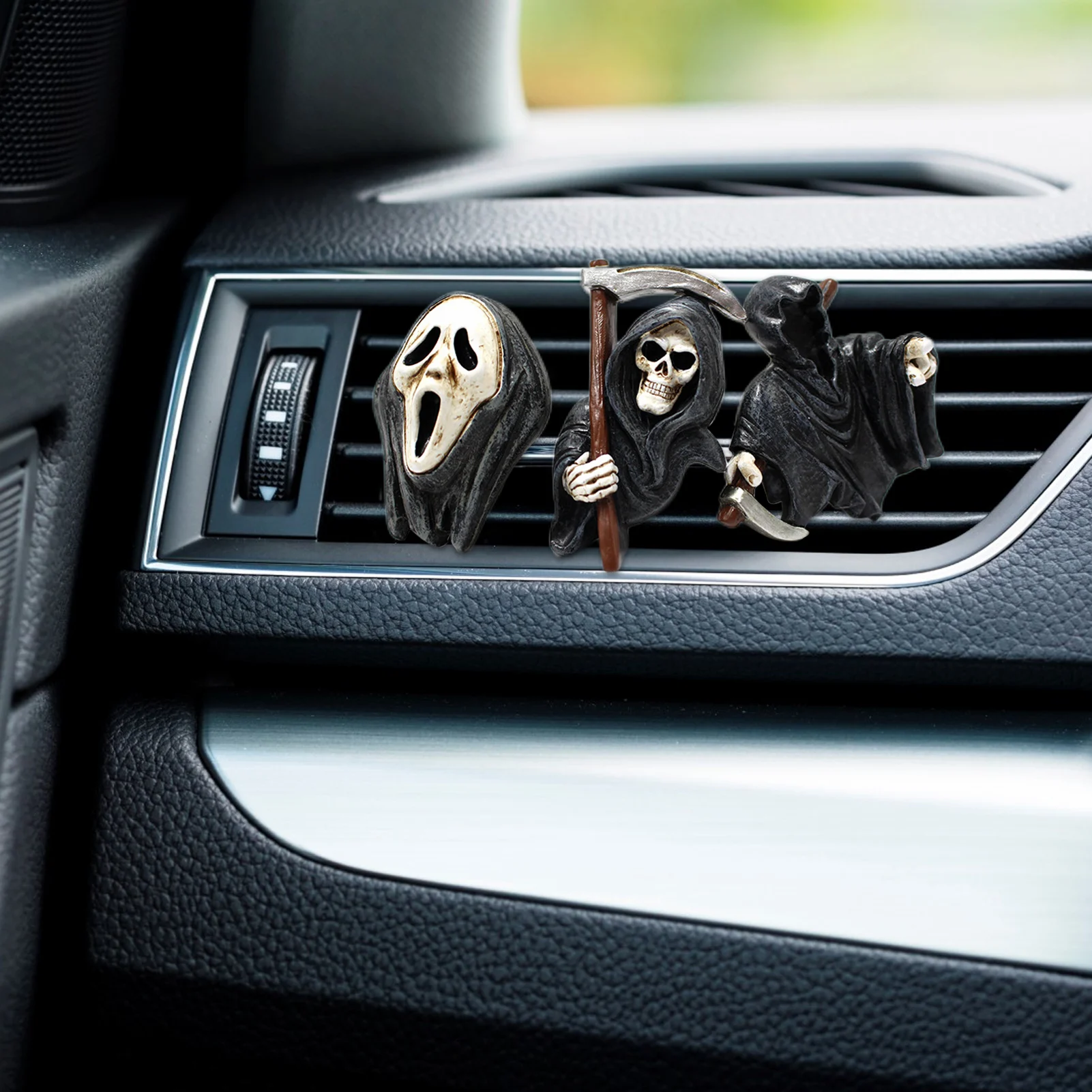 skull car air freshener, car interior accessories car exhaust port